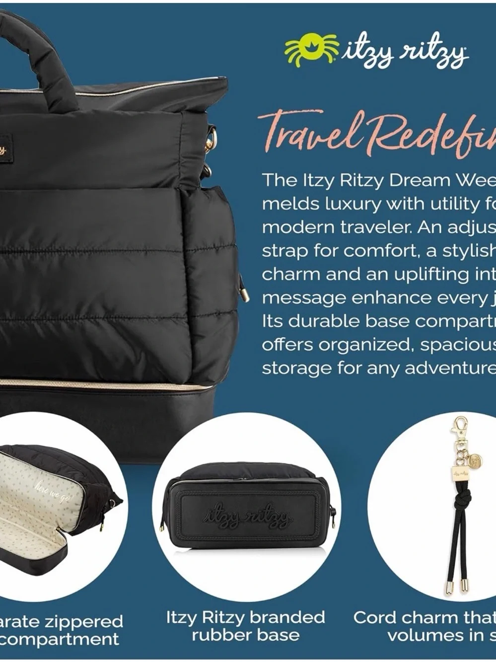 Itzy Ritzy detachable quilted handles